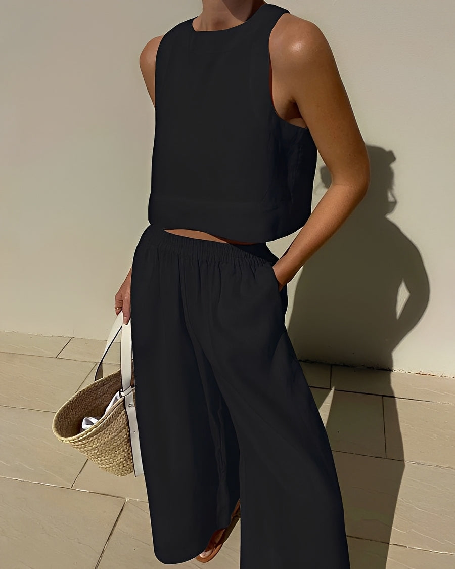 Sasha - Lässiges, locker sitzendes Zweiteiliges Set für Damen