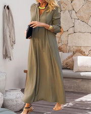 Eva - elegantes maxi-hemdkleid