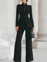 Franziska | Damen Maßgeschneiderter Blazer Weites Bein Set