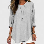 Natascha | Damen Gestreifte Locker Geschnittene Bluse Shorts