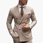 Herren Anzug zweiteilig mit Doppelreiher und Slim Fit Hose