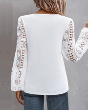 Lara | Damen Bluse casual & elegant mit feinen Spitzen