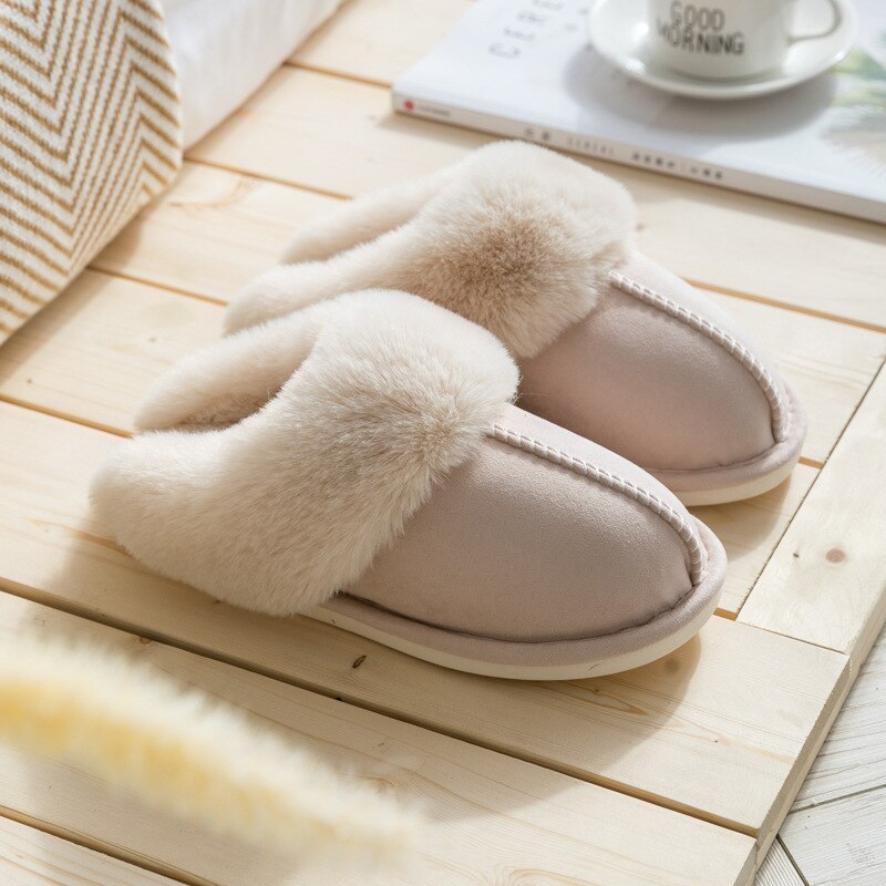 Luxuriöse Fleece Hausschuhe für Damen