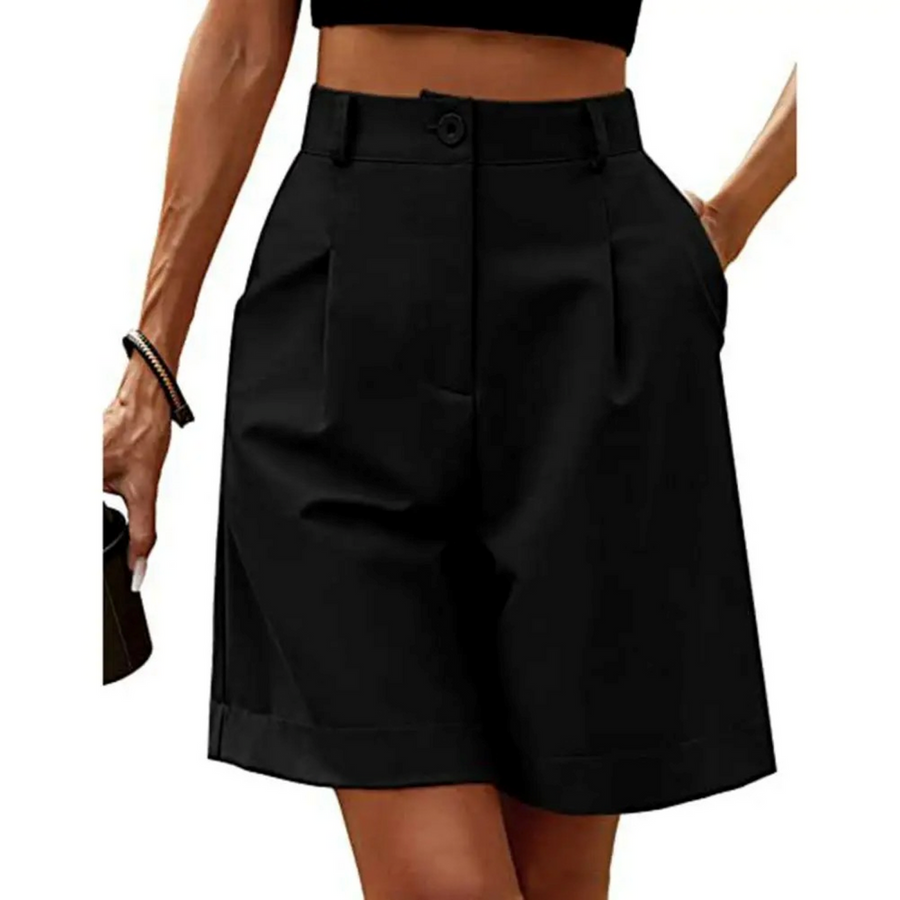 Luxe Lounge Shorts – High‑Waist Satin‑Feel, Atmungsaktiv, Vegan