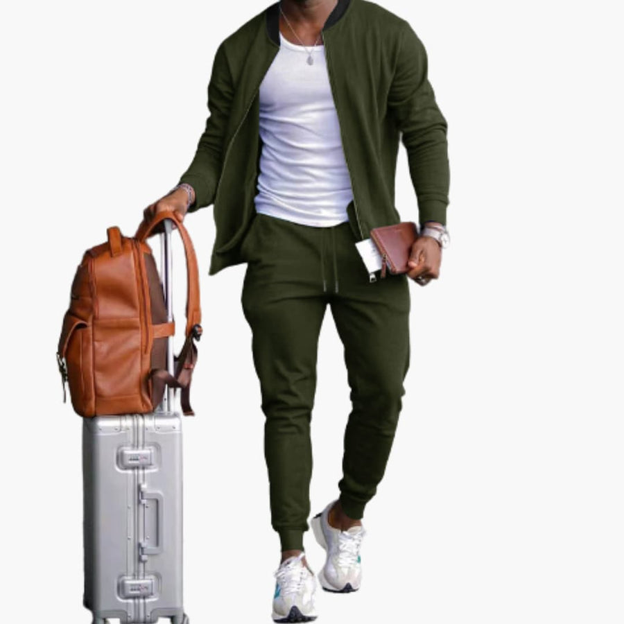 Herren Freizeitanzug mit Reißverschlussjacke und Jogginghose