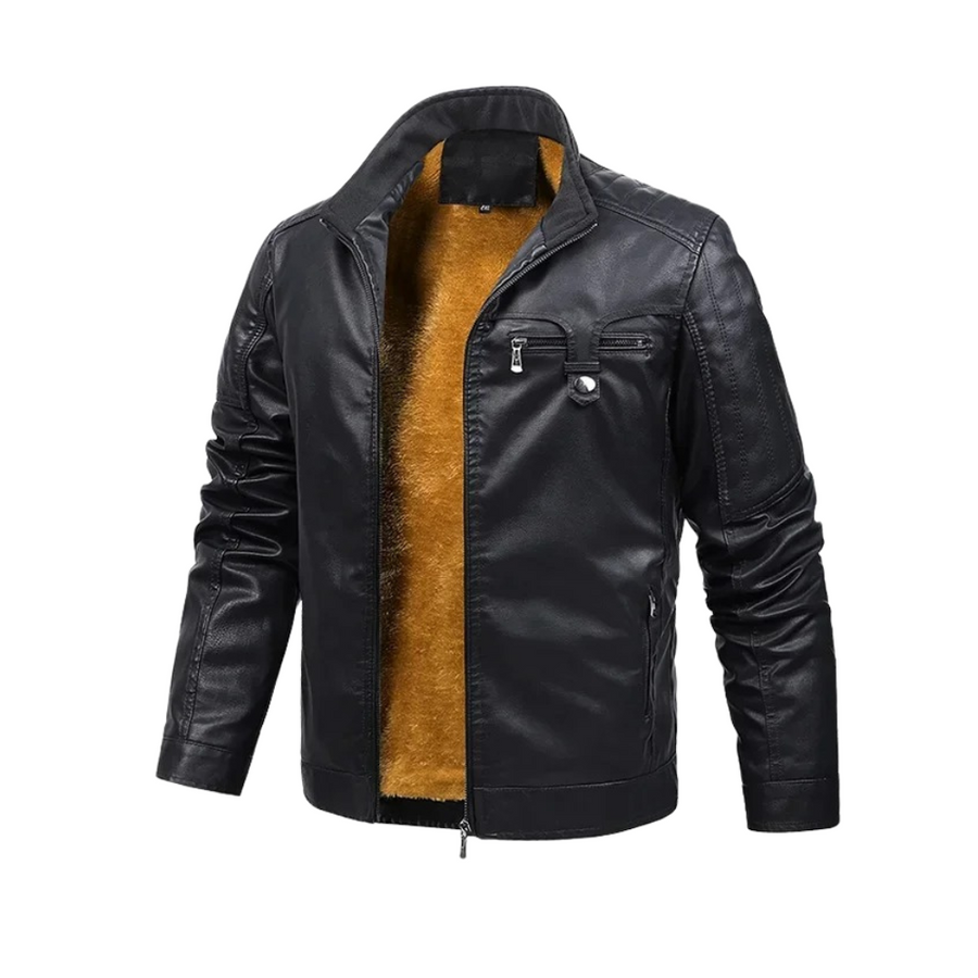 Werner® | Retro-Lederjacke mit Fleece-Futter