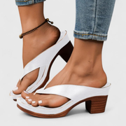 Birgit | Damen Chunky Heel Zehentrenner Sandalen