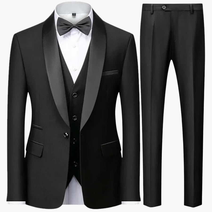 Herren Slim Fit Anzug dreiteilig für formelle Anlässe ganzjährig