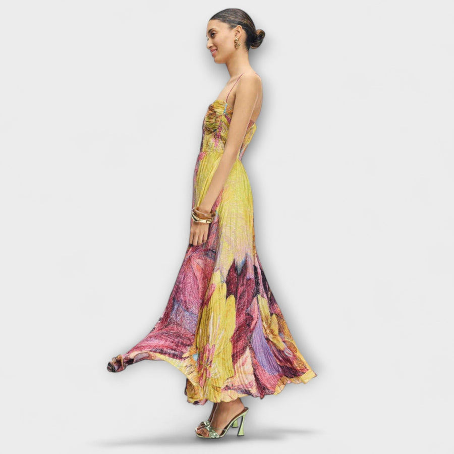 Kiara - Maxikleid mit auffälligem Ikat-Muster