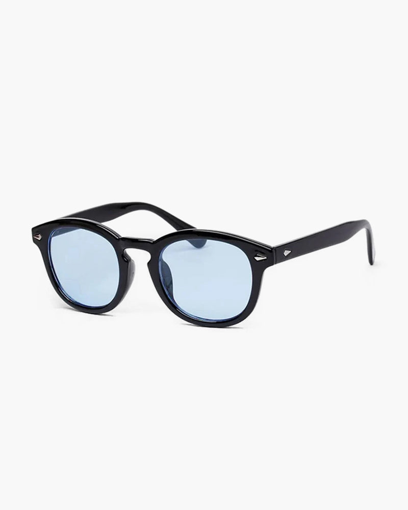 Jayden | Schwarzer Rahmen Runde Sonnenbrille für Männer