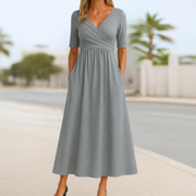 Monica Crossover-Kleid | Stilvolles Midi-Kleid für Damen