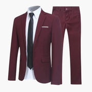 2-teiliges Anzug Set - Slim Fit Herrenanzug für Business Look