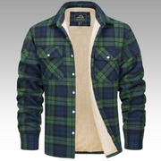 Truffel™ - Kariertes Truckerjacke mit Fleecefutter