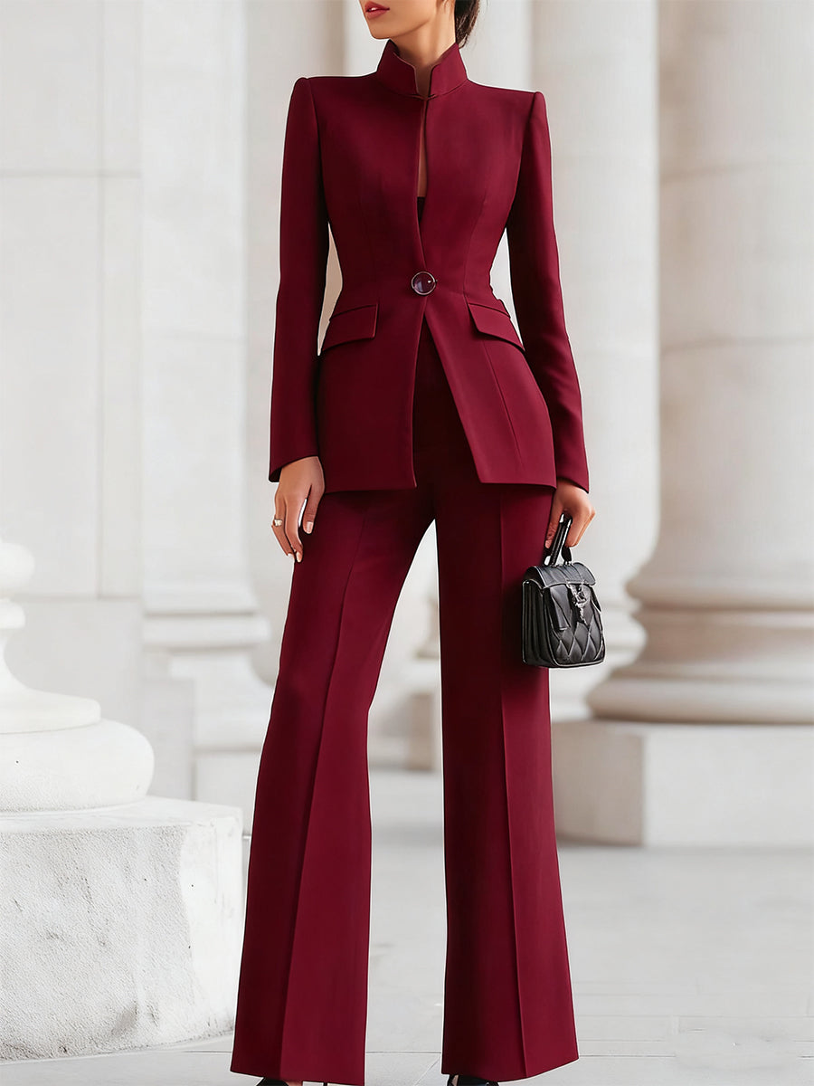 Franziska | Damen Maßgeschneiderter Blazer Weites Bein Set