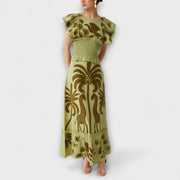 Amy - Elegantes Palmenkleid
