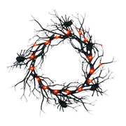 SpiderSpook LED Halloweenkranz – Vampir‑ & Spinnen‑Dekoration für Türen & Fenster