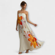 Michelle - Sweetheart Maxikleid mit Orangenblüten