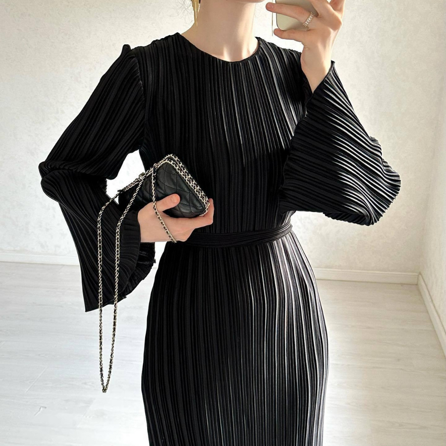 BABETTE - LANGES PLISSEE-KLEID