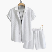 Vintage Polo-Shorts-Set für Herren - Sommerliches Outfit