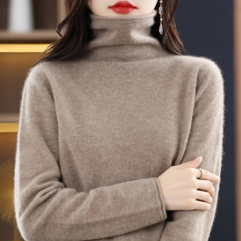 Heidi-Mode | Luxe Cashmere Pullover Damen Weicher Rollkragenpullover, Warm & Stilvoll
