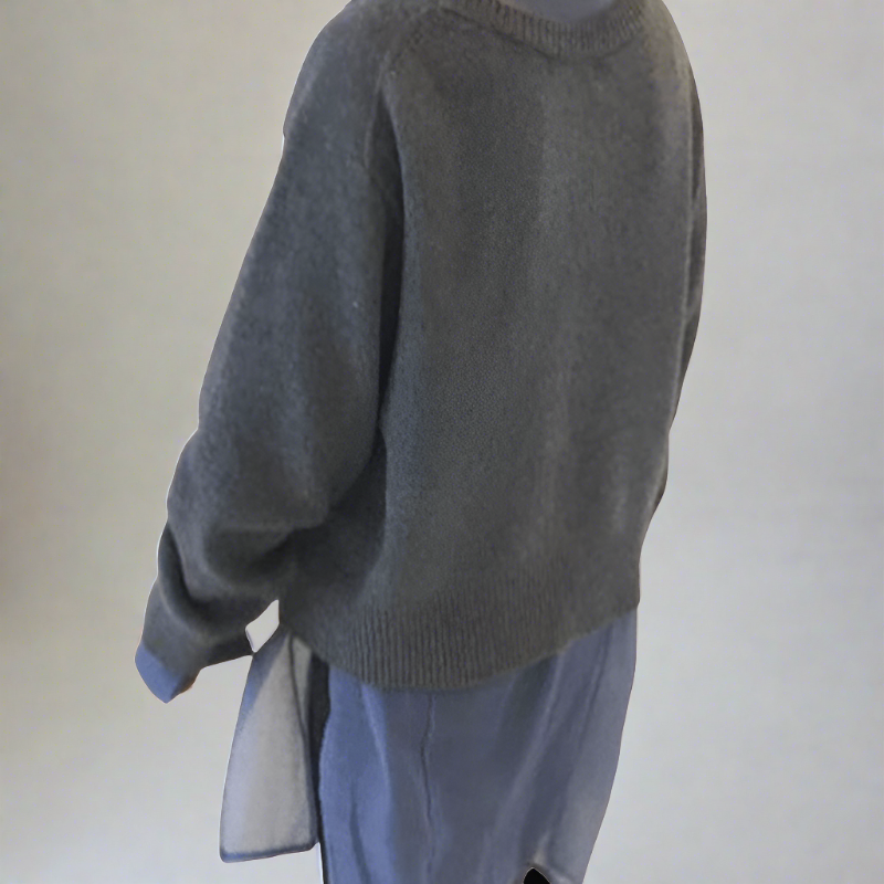 Damen Strickjacke mit Asymmetrischer Knopfleiste – Stilvoller Beiger Cardigan für Herbst & Winter – Weiche Langarmjacke im Lagenlook