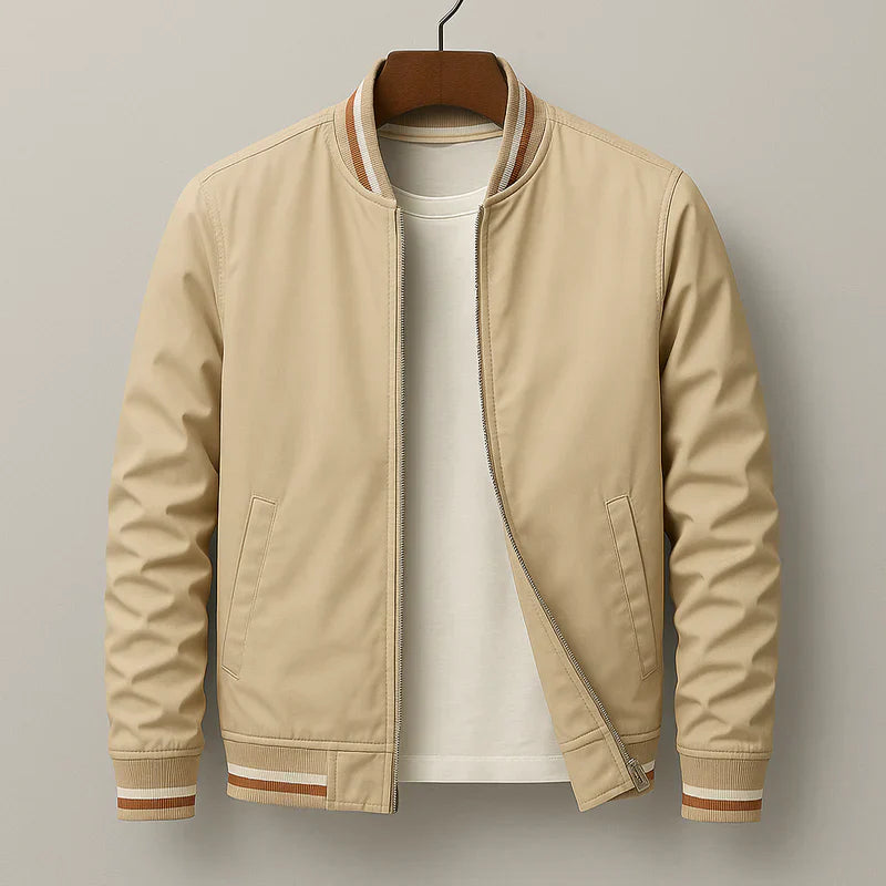 Maverick™ - Stilvolle Gestreifte Bomberjacke