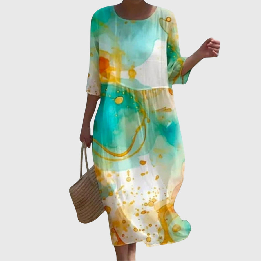 Claudia | Damen Stilvolles Blumenkleid – Florales Kleid Stilvoll Sommer 2026