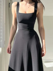 Josephine - Elegantes ärmelloses A-Linien-Midikleid – Zeitloser Chic | Fit-and-Flare Midikleid – Perfekt für jeden Anlass