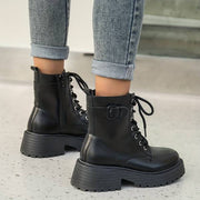 Damen Lederstiefel | Zum Schnüren