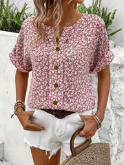 Doris | Damen Schicke Bluse mit Floralem Sommerprint