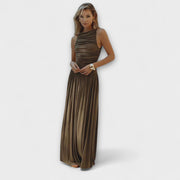 Zendaya - Langärmeliges Baumwoll-Maxikleid