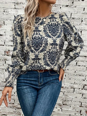 Ingrid | Tie-Dye Top mit Blumendruck