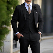 3-teiliges Herren-Set – Business-Blazer, Strickjacke, Hose, Smart Casual, formeller Stil