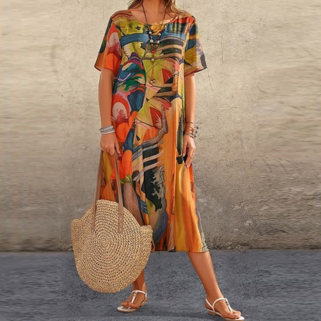 Heidi-Mode | Lässiges Plus-Size Bindekleid