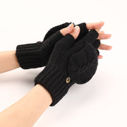 GloveGleam – Gestrickte Fingerlose Flip Handschuhe
