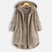 Kuschelige Damen Fleecejacke mit Kapuze – Lässige Winterjacke im Oversize-Look, Verschiedene Farben