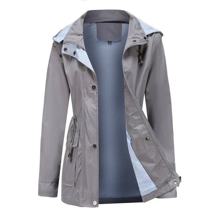 Trenchcoat Damen | Übergangsjacke Mit Abnehmbarer Kapuze