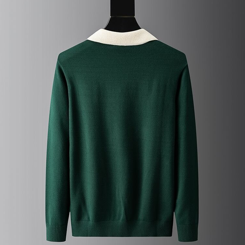 Ulf | Herren Zip-Pullover mit Revers & Langarm
