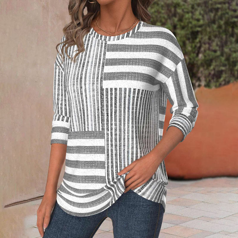 Karensa – Atmungsaktive Gestreifte Bluse