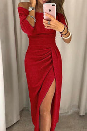 Glamouröses schulterfreies Sommerkleid für modebewusste Frauen