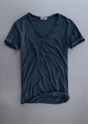 Jadrien Sunspel T-Shirt aus Bio-Baumwolle | Blau