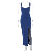 Heidi Mode | Kleid mit geteilten Neckholder-Hosenträgern