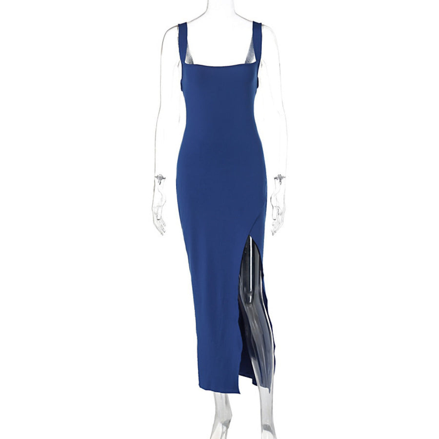 Heidi Mode | Kleid mit geteilten Neckholder-Hosenträgern