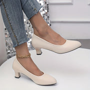 Heidi-Mode | Stilvolle Damen Pumps mit Spitzem Zeh und Blockabsatz