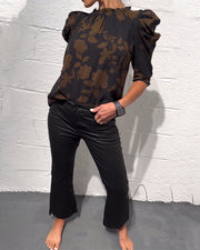 Nina | Modische Damen Bluse modern mit Rüschen & Puffärmel