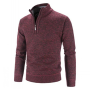 Herren-Winterpullover Mit Halbem Reißverschluss | Lange Ärmel