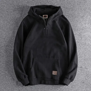 Lässiger Herren-Hoodie Mit Halbem Reißverschluss | Winter