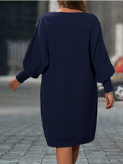 Enkeleida – Winter Kleid Mit Geometrischem Rauten Muster