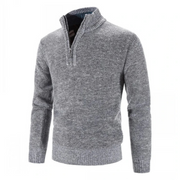 Herren-Winterpullover Mit Halbem Reißverschluss | Lange Ärmel