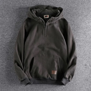 Lässiger Herren-Hoodie Mit Halbem Reißverschluss | Winter